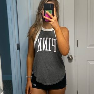 VS PINK gray tank